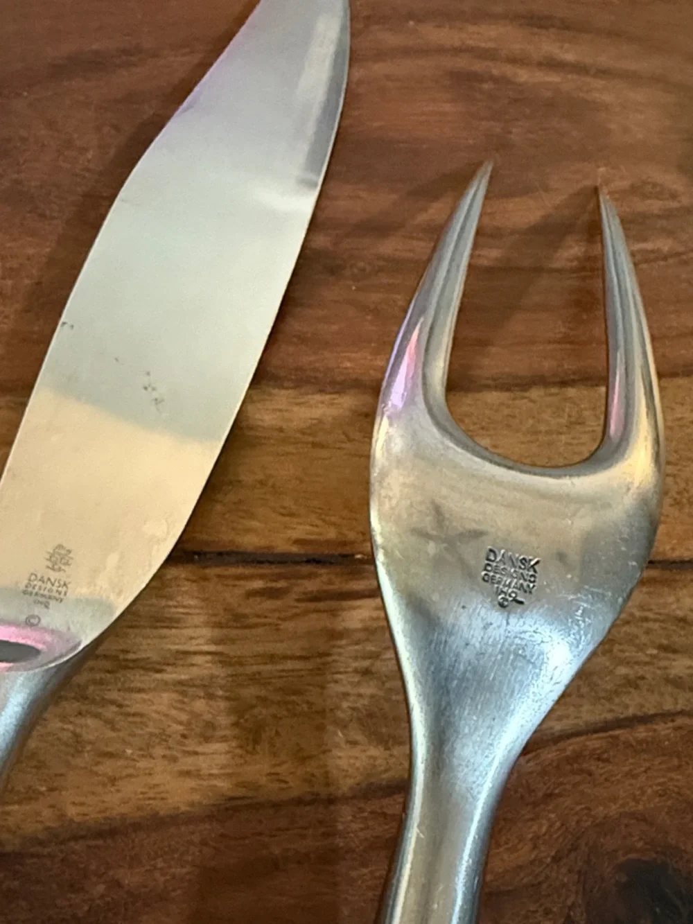 Vintage Dansk Fjord Carving Knife and Fork Set